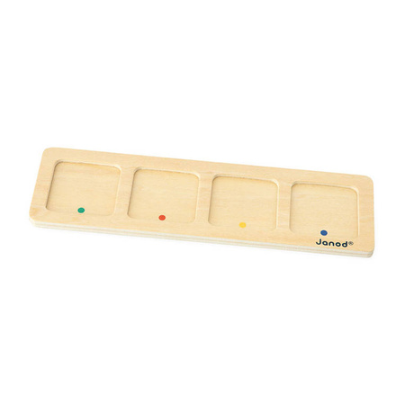 Janod Drewniana układanka Karty sekwencji Ogród 3+