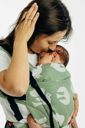 LennyLamb Moje Pierwsze Nosidełko LennyUpGrade PRO, Z Tkaniny Żakardowej (80% Bawełna, 20% Lyocell) , Rozmiar Standard - Birdy - Fly High