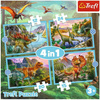 Trefl Wyjątkowe Dinozaury Puzzle 4w1