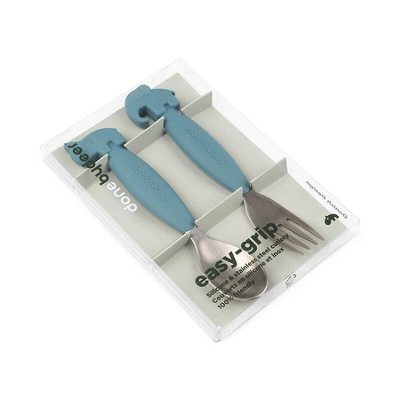 Done by Deer Easy-Grip Sztućce Dla Dziecka Blue 2szt.