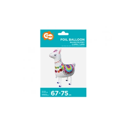 Balon Foliowy 67cm Lama Biały