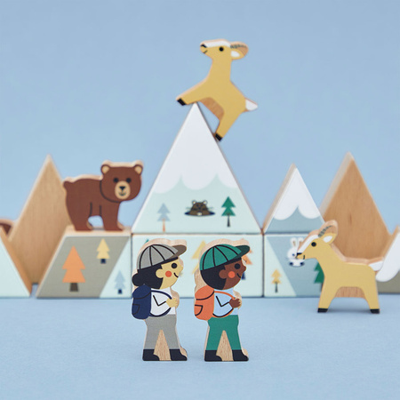 Janod Zestaw klocków i figurek 35 el. Góry Cross Roads 2+