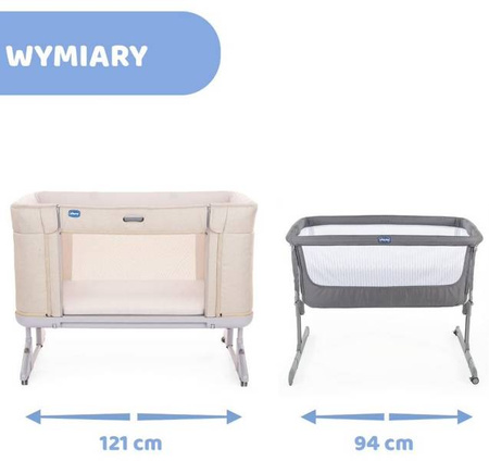 Chicco Next2Me Forever Łóżeczko Dostawne 3w1 do 22kg Moon Grey