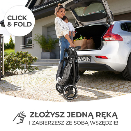 Kinderkraft Trig 2 Wózek Spacerowy do 22kg Pink Up