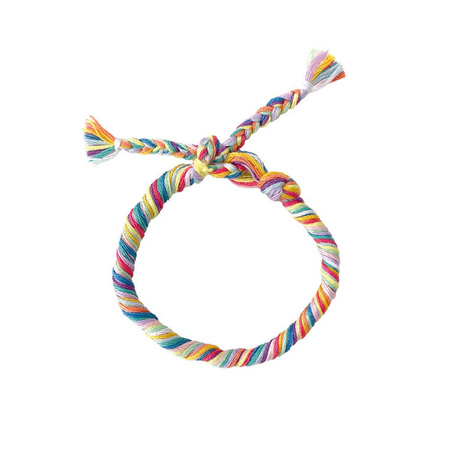 Janod Zestaw kreatywny do tworzenia biżuterii Tęczowe bransoletki 30 szt. 8+