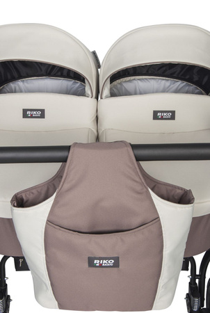 Riko Basic Saxo Wózek Bliźniaczy Głęboko-Spacerowy 03 Latte