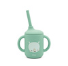 Sassi Kubek silikonowy z rurką dla dzieci Miś