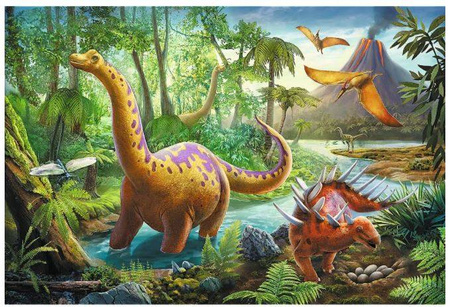 Trefl Puzzle 60 el Wędrówka Dinozaurów