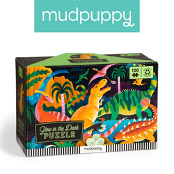 Mudpuppy Puzzle świecące w ciemności Park dinozaurów 100 elementów 5+