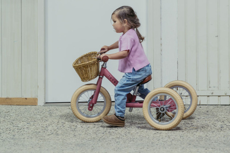 Trybike Pierwszy Rowerek Trójkołowy Dziecięcy Biegowy 2w1 Matowy Różowy