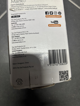 [OUTLET] Dreambaby Bramka Zabezpieczająca Roll Up Biała 