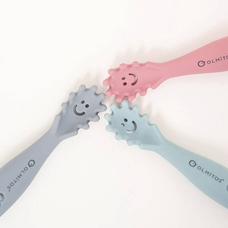 Olmitos Sztućce Sylikonowe Niebieskie