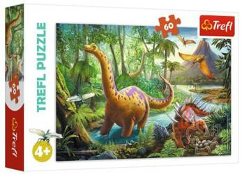 Trefl Puzzle 60 el Wędrówka Dinozaurów