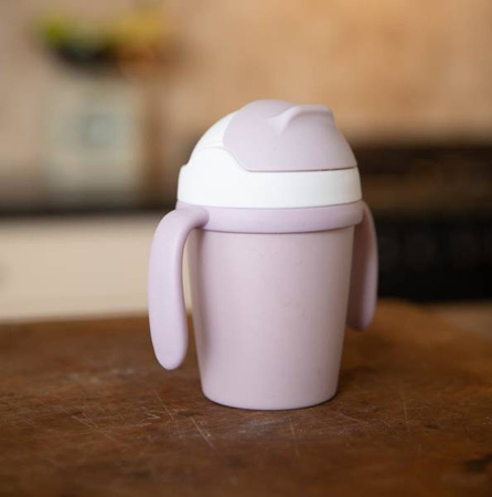 Bo Jungle Kubek do Picia ze Słomką BioPlastik CPLA Pink 