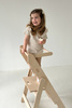 Baby Wood Kitchen Helper Składany Naturalny