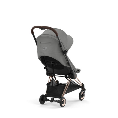Cybex Coya Wózek Spacerowy Rama Rosegold Mirage Grey + Cybex Coya Moskitiera Black