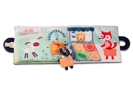 LILLIPUTIENS Miękka książeczka aktywizująca "Osiołek Ignace na farmie" 18 m+