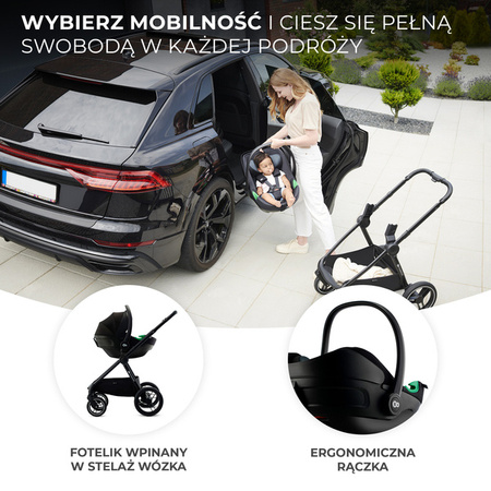 Kinderkraft I-Care I-Size RWF Fotelik Samochodowy 0-13kg Graphite Black