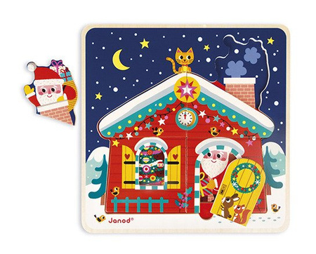 Janod Puzzle drewniane 3-warstwowe Gwiazdka