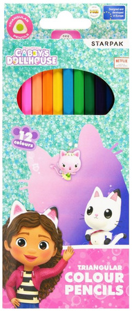 Starpak Kredki ołówkowe Koci Domek Gabi 529135 12 szt.
