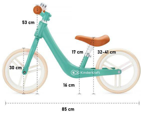 Kinderkraft Fly Plus Rowerek Biegowy Green