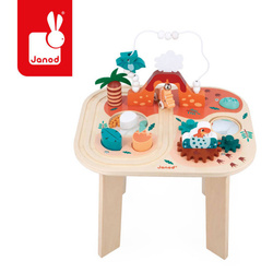 Janod USZKODZONE OPAKOWANIE Wielofunkcyjny stolik edukacyjny Dinozaury 12 m+