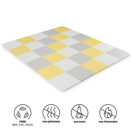 Kinderkraft Luno Mata Piankowa Puzzle Yellow