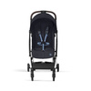 Cybex Orfeo Wózek Spacerowy Rama Srebrna Dark Blue + Folia Przeciwdeszczowa