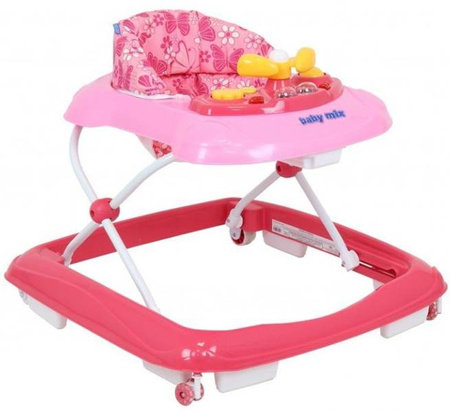 Baby Mix Chodzik z Kierownicą Ciemno Różowy