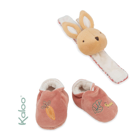 Kaloo Zestaw Prezentowy 2 w 1 Królik Petites Chansons Pomarańczowy