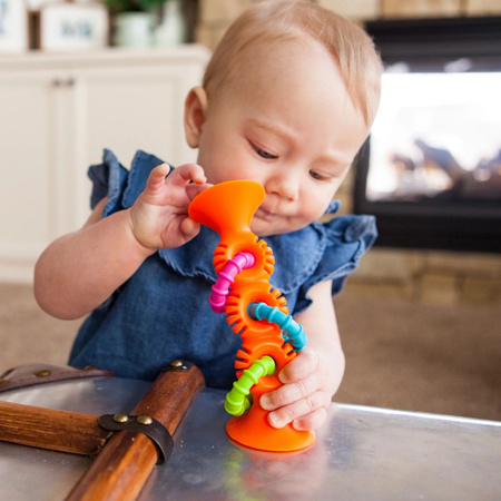 Fat Brain Toy Bobo Grzechotka Przyssawka Pomarańczowa