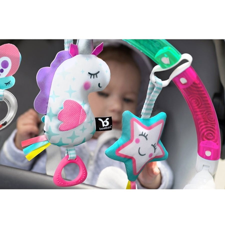 Benbat Łuk sensoryczny z zabawkami do wózka i fotelika -unicorn