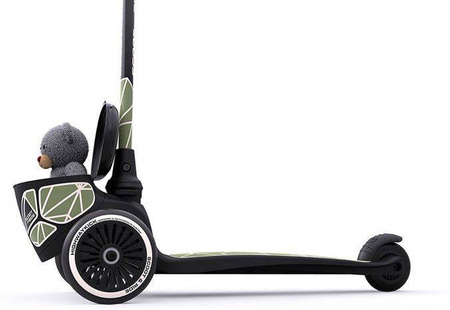 Scootandride Highwaykick 2 Lifestyle Hulajnoga Trójkołowa Balansowa z Zamykanym Schowkiem 2+ Green Lines