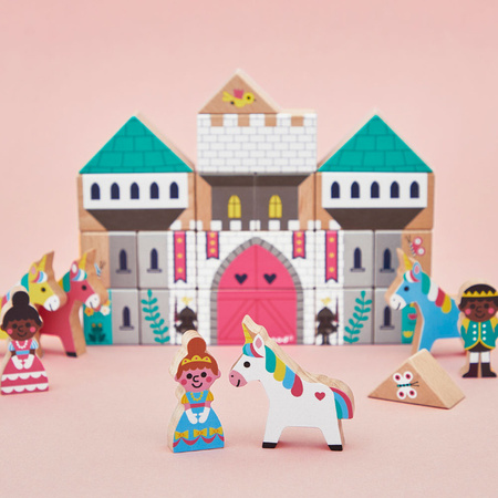 Janod Zestaw klocków i figurek 37 el. Zaczarowane królestwo Cross Roads 2+