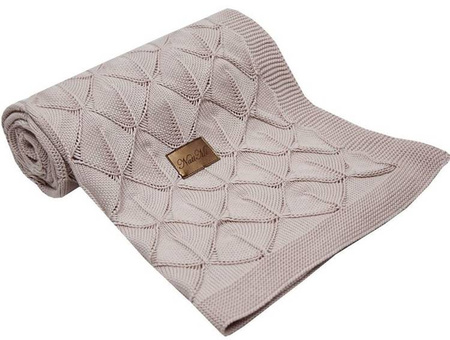 Koc Dzianinowy Bambusowy KOC-09  Pudrowy Róż