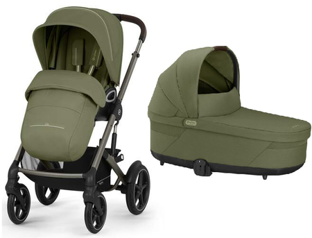 Cybex Talos S Lux Wózek Głęboko-Spacerowy Rama Taupe Moss Green