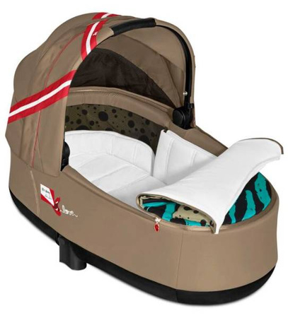Cybex e-Priam 3.0 Rama ze Stelażem Siedziska + Gondola Wózek Głęboki  Karolina Kurkova One Love | multicolor 