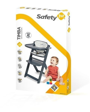Safety 1st Timba Krzesełko do Karmienia + Wkładka Red Lines/Natural
