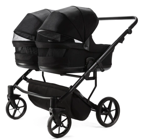 Adamex Leo Wózek Głęboko-Spacerowy Bliżniaczy TK-53 Czarny