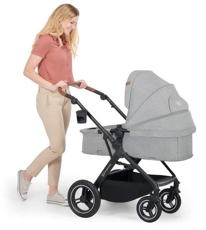 Kinderkraft B-Tour Wózek Głęboko-Spacerowy + Fotelik 0-13 kg Zestaw 3w1 Light Grey