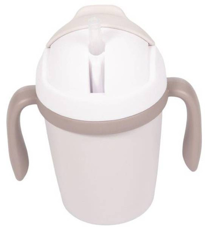Bo Jungle Kubek do Picia ze Słomką BioPlastik CPLA Grey 