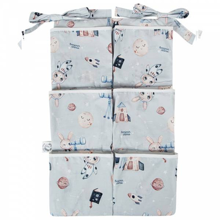 Bonjour Cherie Organizer na Łóżeczko 65x40 cm Królik Astronom