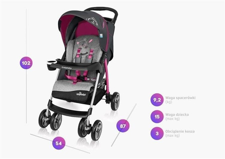 Baby Design Walker Lite Wózek Spacerowy Brązowy