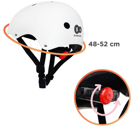 Kinderkraft Safety Kask z Naklejkami White