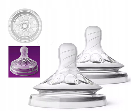 Philips Avent Natural 2 Smoczek Do Butelki Mini 0M+ 041/27