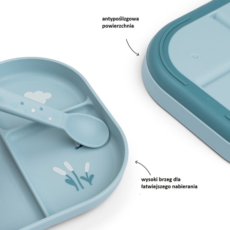 Done by Deer Foodie Talerzyk Dzielony Elphee Blue