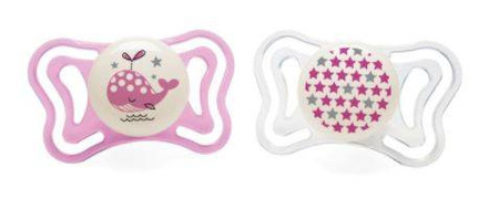 Chicco PhysioForma Light Smoczek Uspokajający Silikonowy Lumi 2szt. 2-6m 