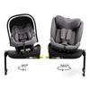 Kinderkraft Zestaw 3w1 Endura Safe Modular System Fotelik Samochodowy 0-36 kg Szary