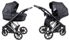 Coletto Craft Wózek Głęboko-Spacerowy 2w1 C-03 Czarno-Srebrna Rama 