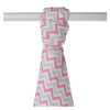Xkko Ręcznik Bambusowy Otulacz 90x100cm Baby Pink Chevron